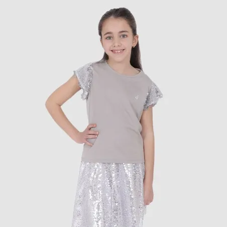T-shirt fille avec volant en tulle - KONTAKT