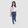 T-shirt fille crop bi-couleur FEEL FREE - KONTAKT