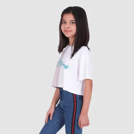 T-shirt fille crop bi-couleur FEEL FREE - KONTAKT