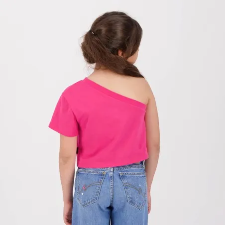 T-shirt fille manche dénudée avec broderie - KONTAKT