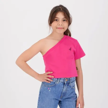 T-shirt fille manche dénudée avec broderie - KONTAKT