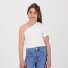 T-shirt fille manche dénudée avec broderie - KONTAKT