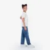 T-shirt fille manches à rayures avec nœuds - KONTAKT