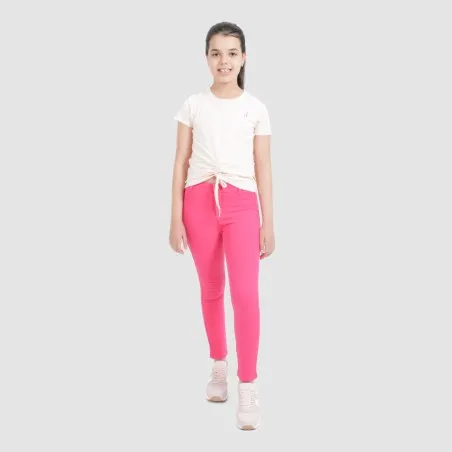 T-shirt fille manches courtes avec cordon de serrage - KONTAKT