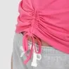 T-shirt fille manches courtes avec cordon de serrage - KONTAKT