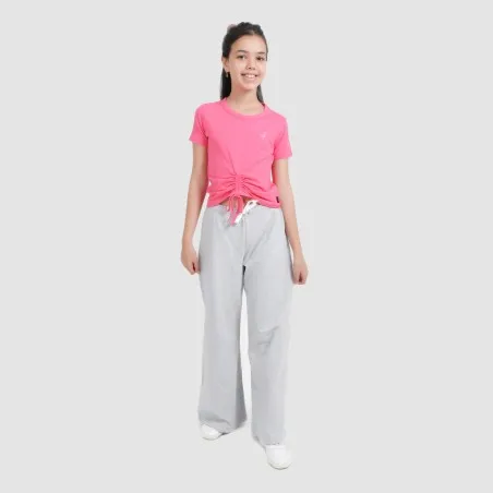 T-shirt fille manches courtes avec cordon de serrage - KONTAKT