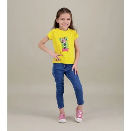 T-shirt fille manches courtes GIRAFE - KONTAKT
