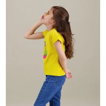T-shirt fille manches courtes GIRAFE - KONTAKT