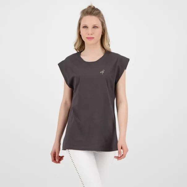 T-shirt femme sans manche avec broderie - KONTAKT