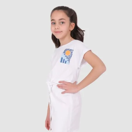 T-shirt fille manches courtes noué SOLEIL SIDIBOUSAID - KONTAKT