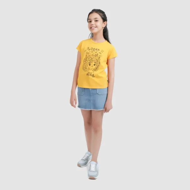T-shirt fille manches courtes OPEN YOUR MIND - KONTAKT