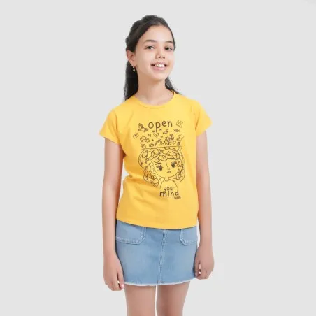 T-shirt fille manches courtes OPEN YOUR MIND - KONTAKT