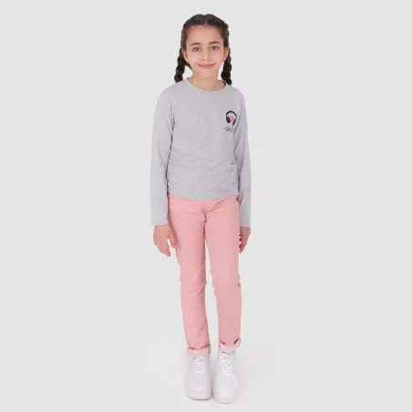 T-shirt fille manches longues avec cordon de serrage MUSIC - KONTAKT