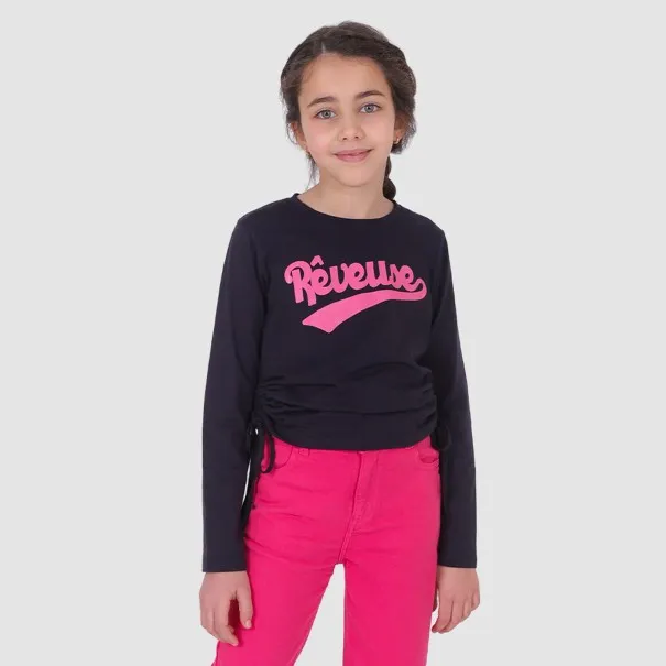 T-shirt fille manches longues avec cordon de serrage REVEUSE - KONTAKT