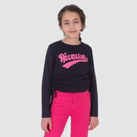 T-shirt fille manches longues avec cordon de serrage REVEUSE - KONTAKT