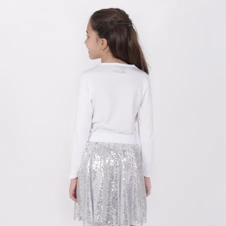 T-shirt fille manches longues avec volant - KONTAKT