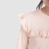 T-shirt fille manches longues avec volant - KONTAKT