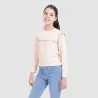 T-shirt fille manches longues avec volant - KONTAKT