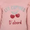 T-shirt fille manches longues avec volant et paillettes LES COPINES D'ABORD - KONTAKT