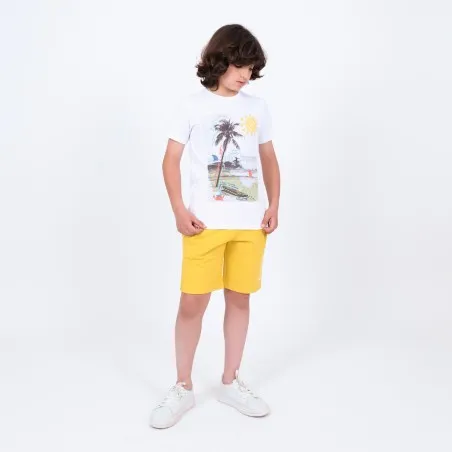 T-shirt garçon manches courte impression digital PALMIER - KONTAKT