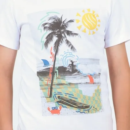 T-shirt garçon manches courte impression digital PALMIER - KONTAKT