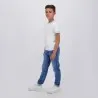 T-shirt garçon manches courtes avec col rectiligne - KONTAKT