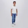 T-shirt garçon manches courtes avec col rectiligne - KONTAKT