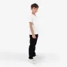 T-shirt garçon manches courtes col tunisien avec poche passepoilée - KONTAKT