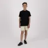 T-shirt garçon manches courtes col tunisien en piqué - KONTAKT