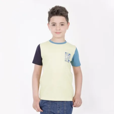 T-shirt garçon manches courtes contrastées SIDI BOUSAID - KONTAKT