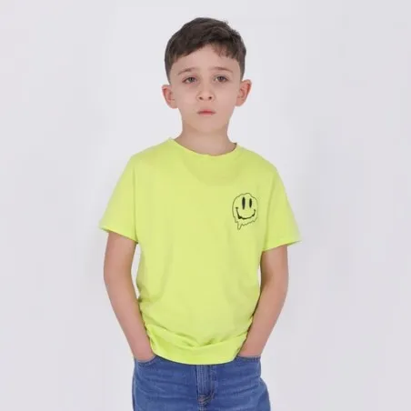 T-shirt garçon manches courtes DON'T FORGET TO SMILE - KONTAKT