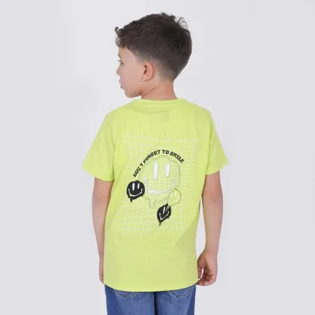 T-shirt garçon manches courtes DON'T FORGET TO SMILE - KONTAKT