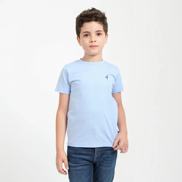 T-shirt garçon manches courtes flamant rose - KONTAKT