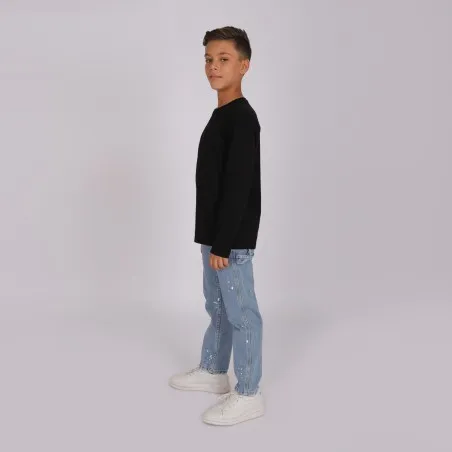 T-shirt garçon manches longues avec broderie - KONTAKT
