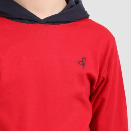 T-shirt garçon manches longues avec capuche - KONTAKT
