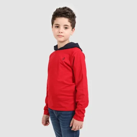 T-shirt garçon manches longues avec capuche - KONTAKT