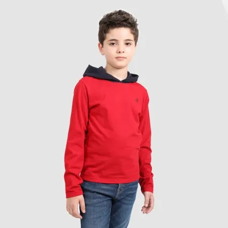 T-shirt garçon manches longues avec capuche - KONTAKT