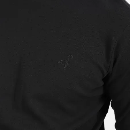 T-shirt homme col cheminé avec broderie - KONTAKT