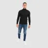 T-shirt homme col cheminé avec broderie - KONTAKT