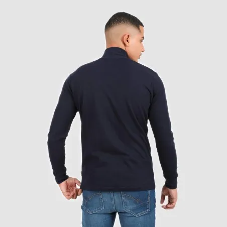 T-shirt homme col cheminé avec broderie - KONTAKT