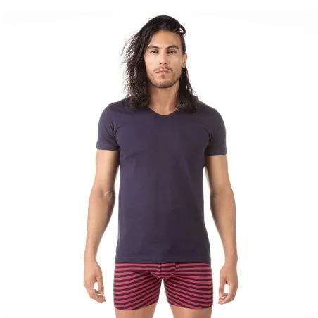 T-shirt homme col V en coton pur - KONTAKT