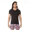 T-shirt homme col V en coton pur - KONTAKT