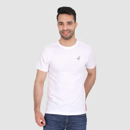 T-shirt homme manches courtes avec épaulette flamant rose - KONTAKT