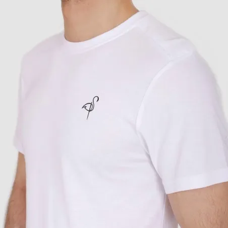 T-shirt homme manches courtes avec épaulette flamant rose - KONTAKT