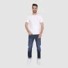 T-shirt homme manches courtes avec épaulette flamant rose - KONTAKT