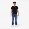 T-shirt homme manches courtes col tunisien et poche passepoilée - KONTAKT