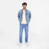 T-shirt homme manches courtes col tunisien et poche passepoilée - KONTAKT