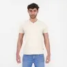 T-shirt homme manches courtes col tunisien et poche passepoilée - KONTAKT