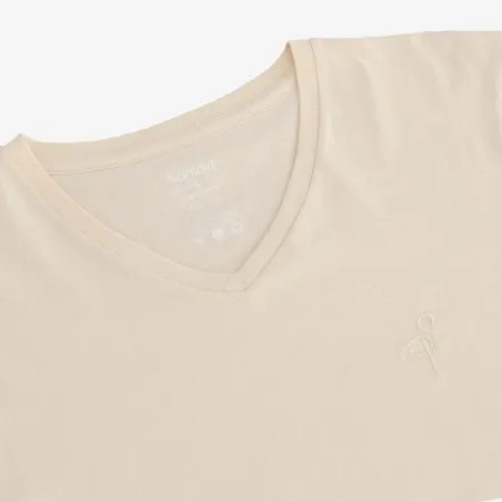 T-shirt homme manches courtes col V avec broderie - KONTAKT