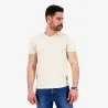 T-shirt homme manches courtes col V avec broderie - KONTAKT